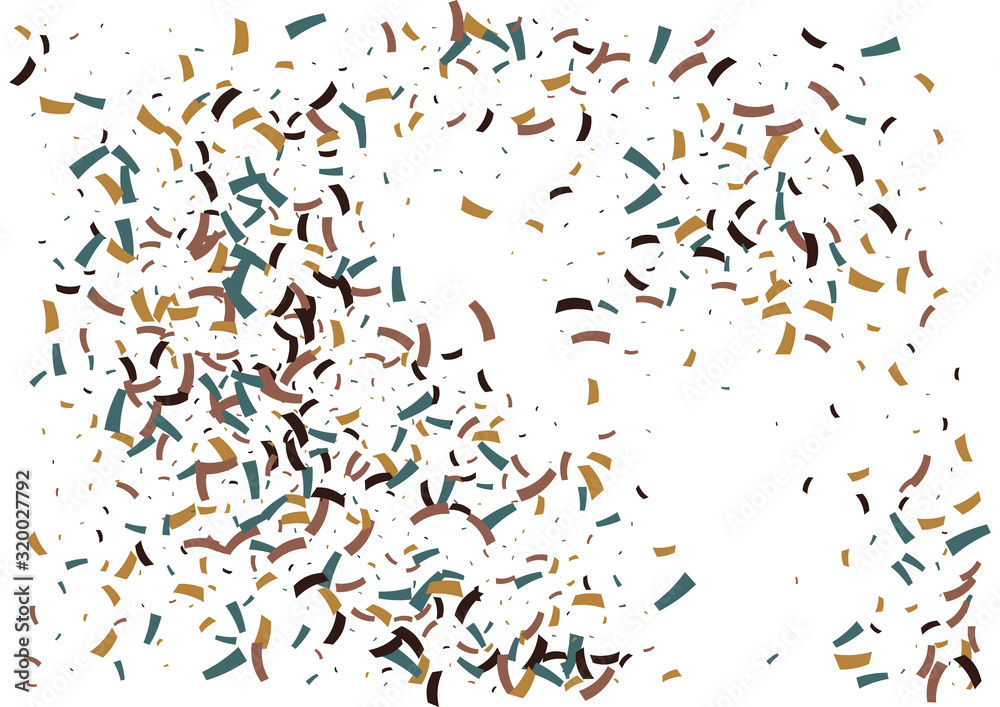 Obraz premium Festive color ribbon confetti background. Abstract frame confetti texture for holiday, postcard, poster, website, carnivals, birthday and children's parties. Cover confetti mock-up. Wedding card
