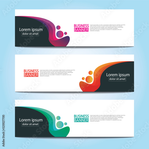 Vector abstract design web banner template. Web Design Elements - Header Design. Abstract geometric web banner template on grey background.Modern banner.