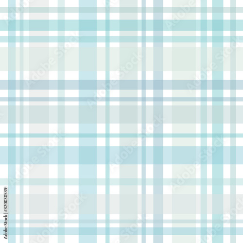 Seamless pattern in cute light blue, grey and white colors for plaid, fabric, textile, clothes, tablecloth and other things. Vector image.