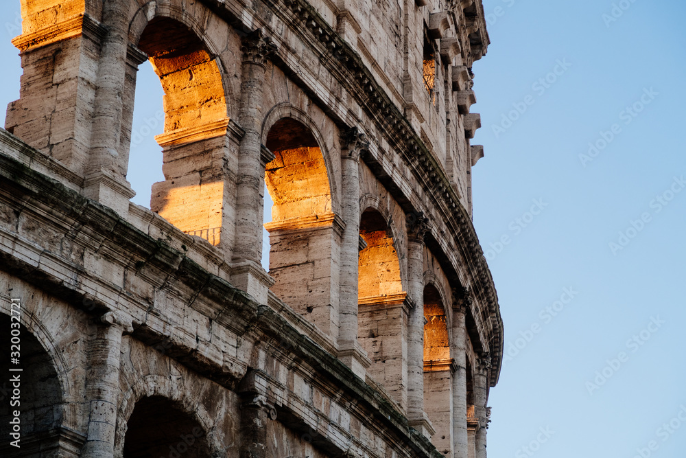 Rome, Italy - Jan 2, 2020: Colosseum, Rome, Italy