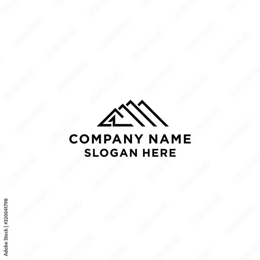 Simple Building / mountain logo design Simple Building / mountain logo design