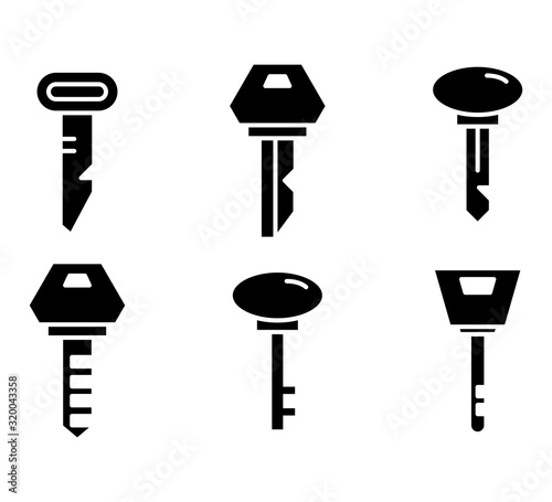 key icons vector illustration set