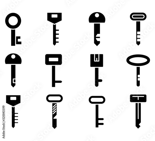 key icons vector illustration set