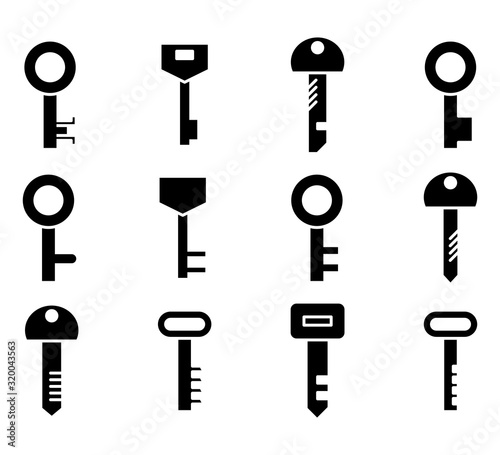 key icons vector illustration set