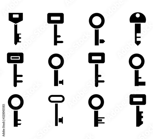 key icons vector illustration set