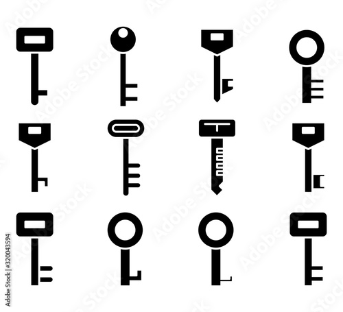 key icons vector illustration set
