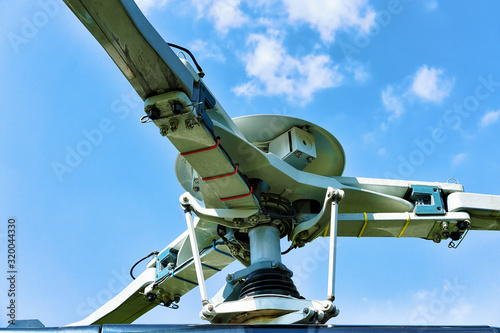 Fototapeta Naklejka Na Ścianę i Meble -  Helicopter propeller at Lavaux, Lavaux-Oron district, Switzerland