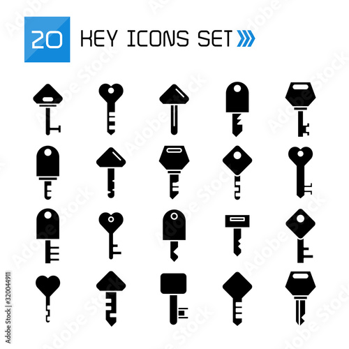 key icons vector illustration set
