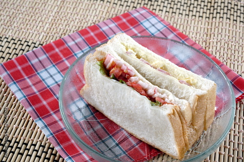 Crab Stick and Tomato Sandwich Breakfast