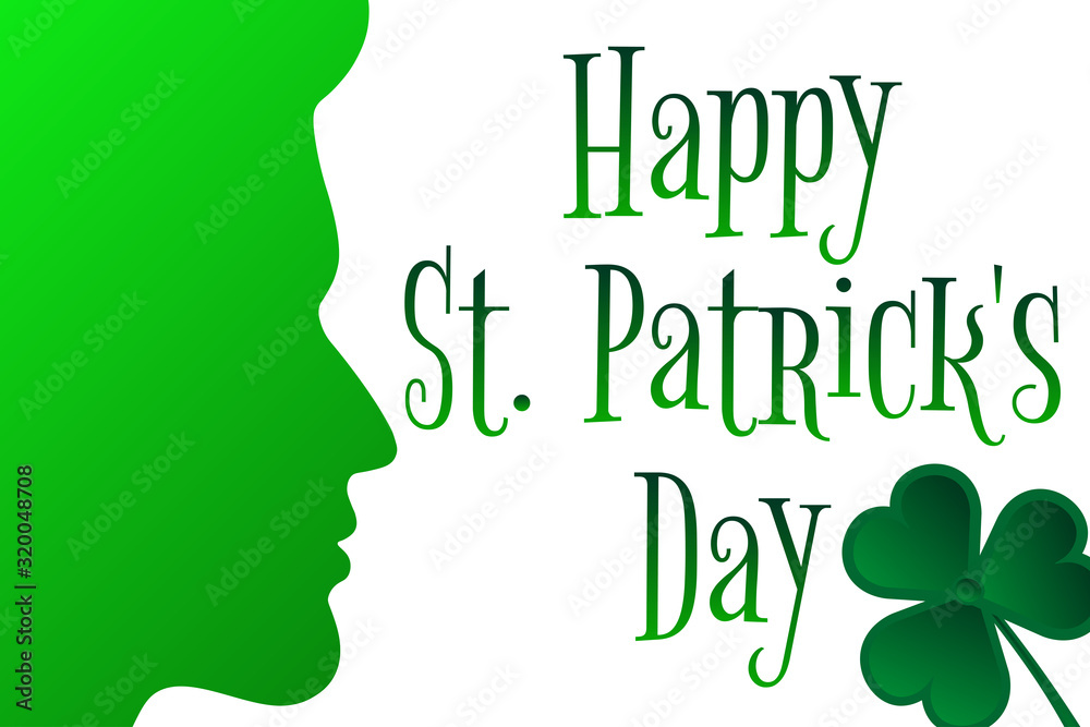 St Patrick's Day holiday concept. Template for background, banner, card, poster with text inscription. Vector EPS10 illustration.