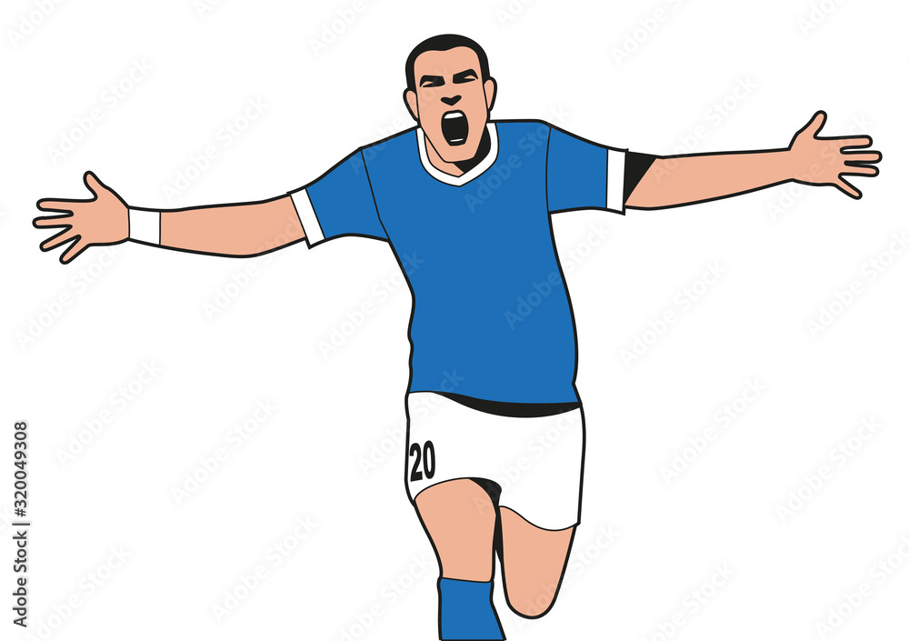 Soccer player isolated vector illustration Soccer player isolated vector illustration