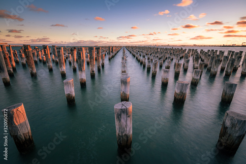 Sunset at Princes pier, Melbourne, Victoria, Australia