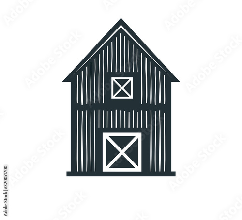 backyard barn farm house storage hangar vector logo design
