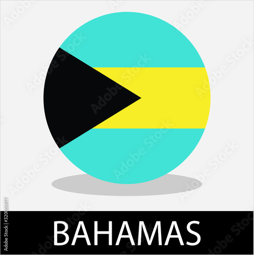 Free Download symbol of the Bahamas country flag with a white background - GFXLoad