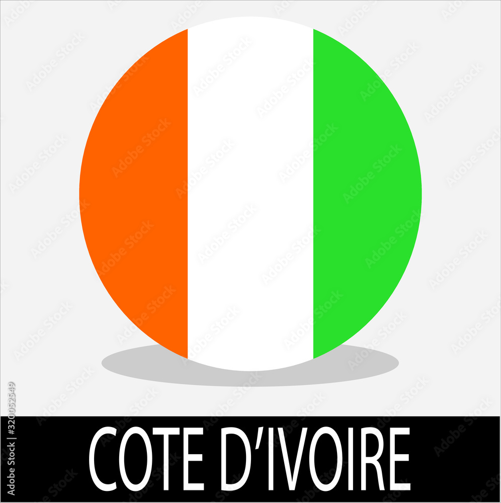 cote d'ivoire with a white background cote d'ivoire with a white background