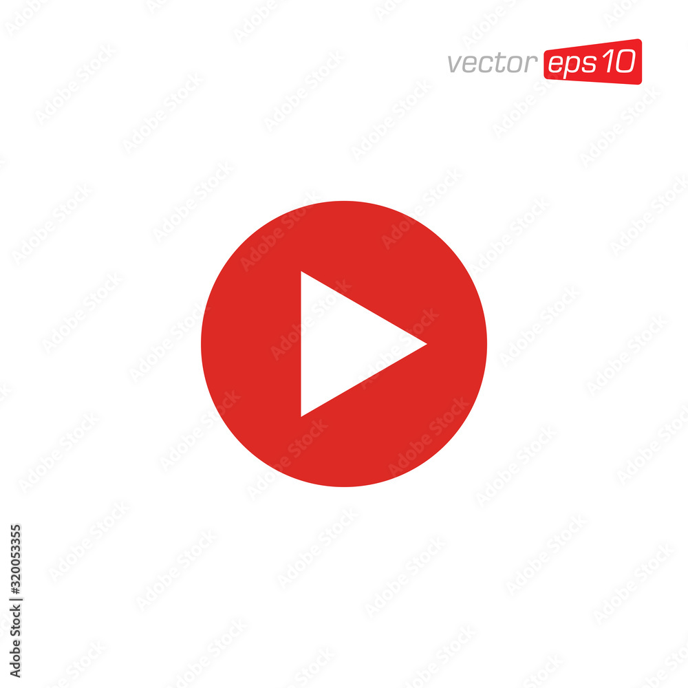 Play Media Icon Design Vector Play Media Icon Design Vector