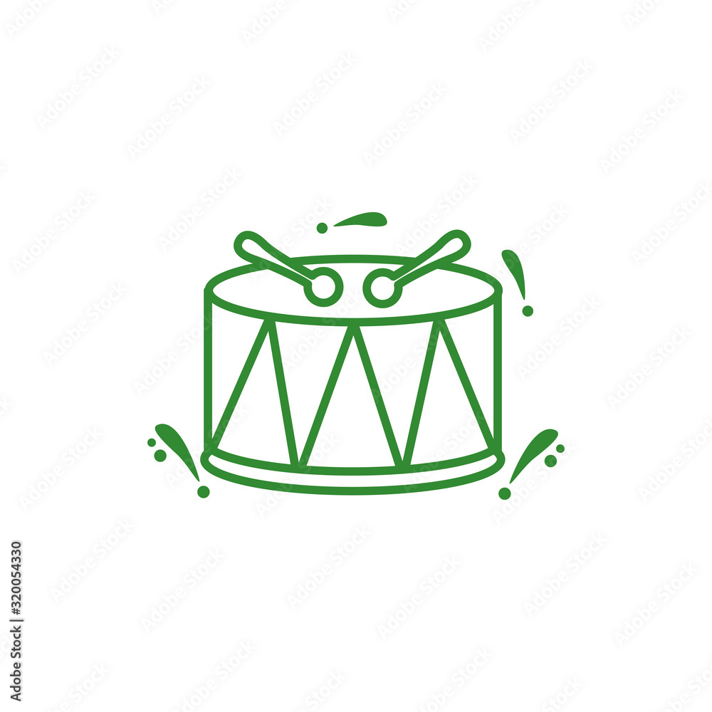drum tropical instrument isolated icon