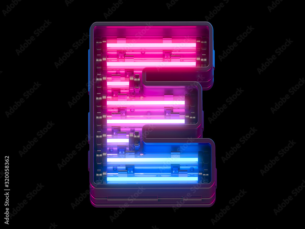 Futuristic font with ultra neon lights. Futuristic font with ultra neon lights.