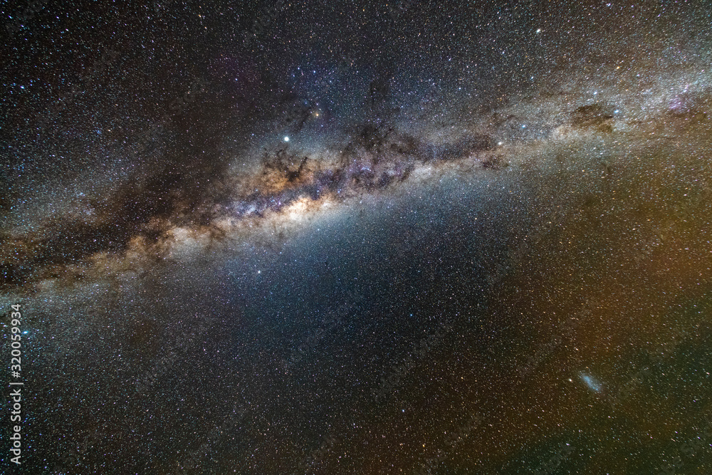 A view of the Milky Way from the southern hemisphere with the Magellan Clouds galaxy companions and millions of stars around the night sky just amazing. Chile Nightskies
A view of the Milky Way from the southern hemisphere with the Magellan Clouds galaxy companions and millions of stars around the night sky just amazing. Chile Nightskies
