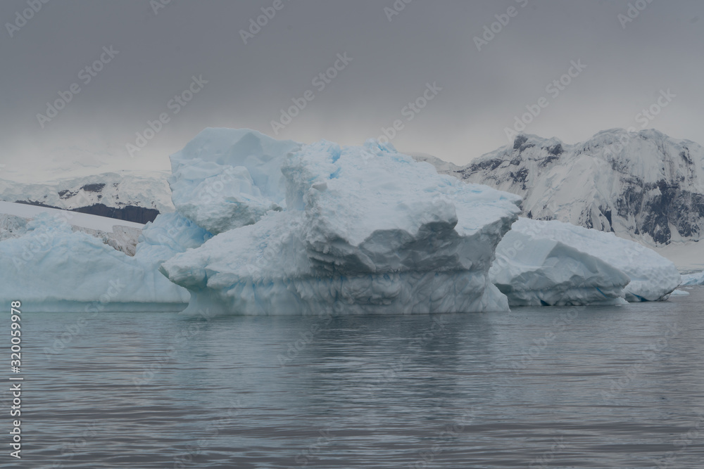 Beautiful icebergs of Antarctic region