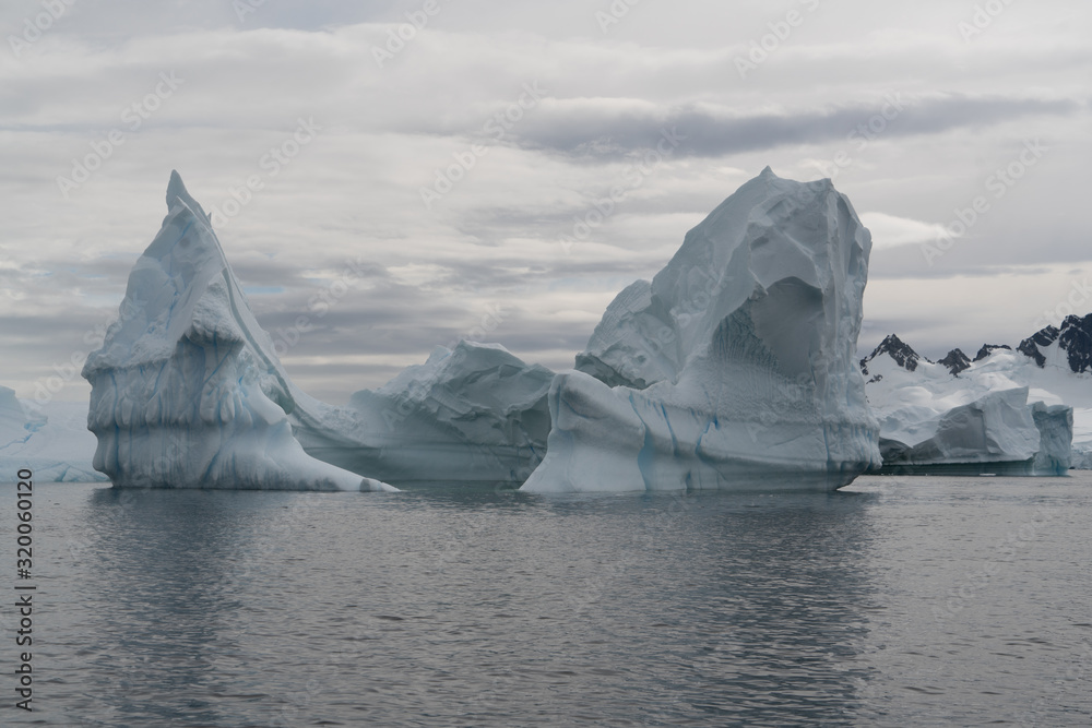 Beautiful icebergs of Antarctic region