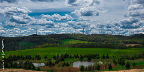 Fototapeta Naklejka Na Ścianę i Meble -  Munnsville Wind Park from Upstate New York