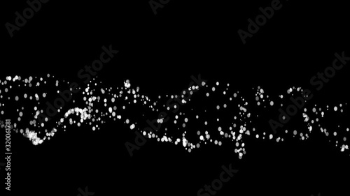 Abstract fractal digital landscape, 3D rendering abstract music background.Cyber or technology flowing particles wave background