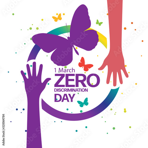 zero discrimination day. poster  logo  template design 
