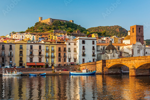 The village of Bosa in Sardinia