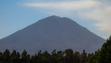 Silhouette of Volcan Misti in Arequipa city, Peru.