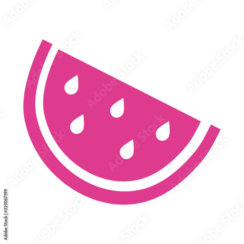 fresh watermelon fruit isolated icon
