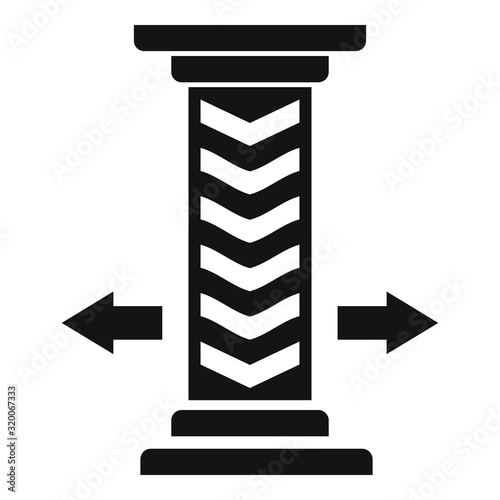 Underground parking pillar icon. Simple illustration of underground parking pillar vector icon for web design isolated on white background