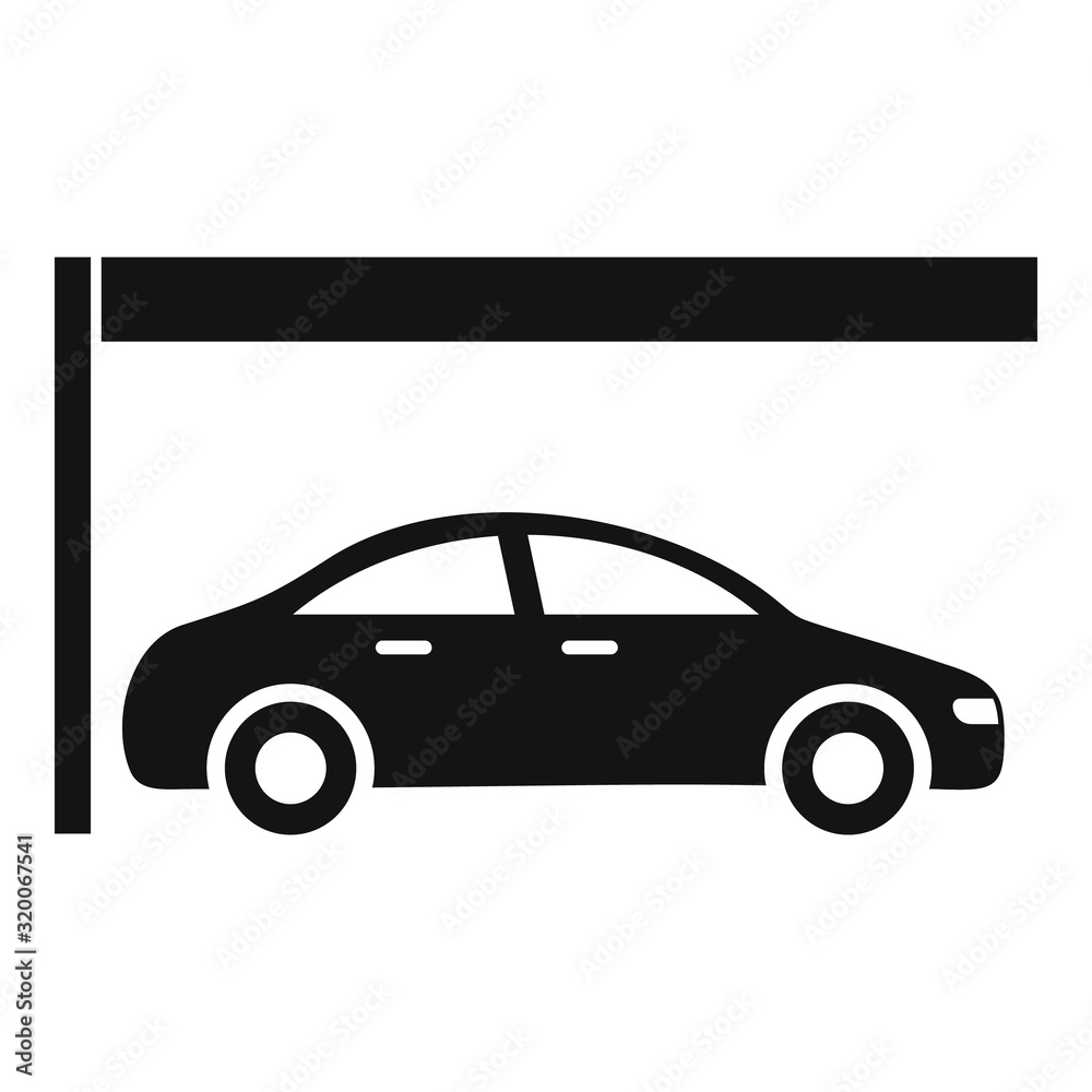 Car underground parking icon. Simple illustration of car underground parking vector icon for web design isolated on white background