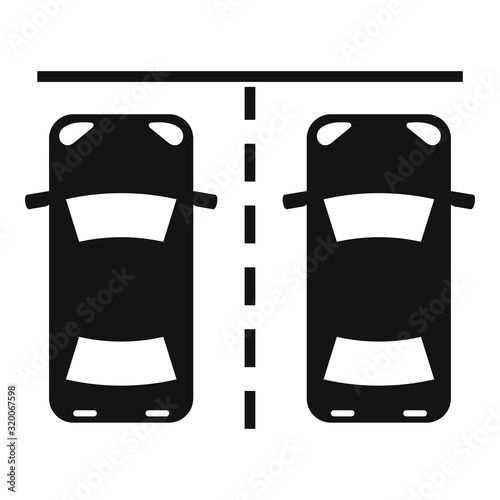 Car street parking icon. Simple illustration of car street parking vector icon for web design isolated on white background