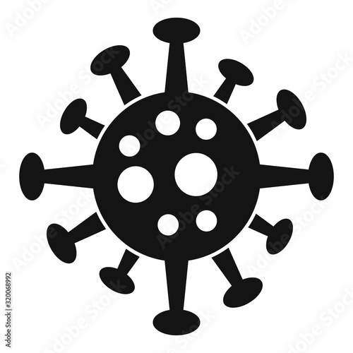 Virus bacteria icon. Simple illustration of virus bacteria vector icon for web design isolated on white background