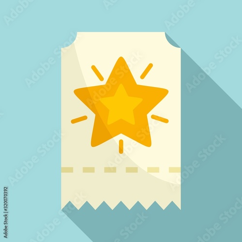 Loyalty ticket icon. Flat illustration of loyalty ticket vector icon for web design