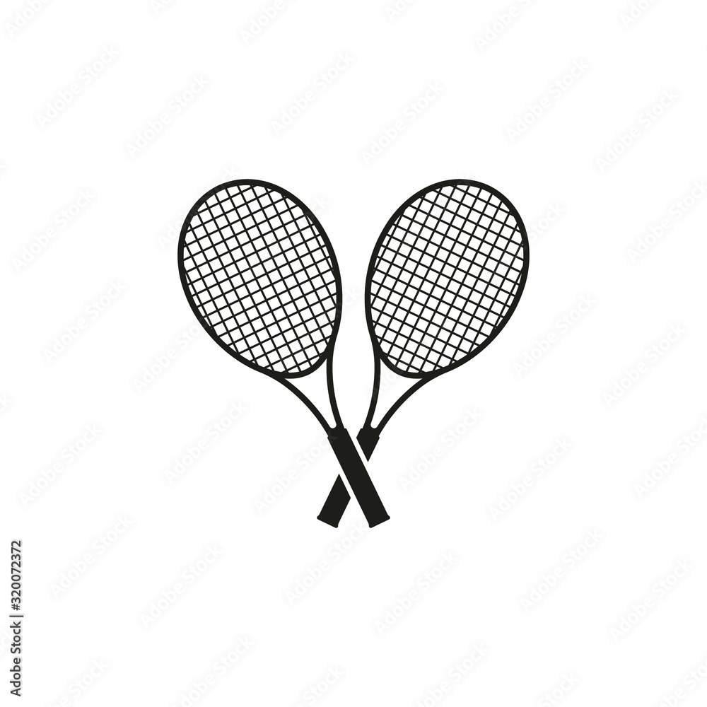 Tennis rackets icon. Vector. Isolated.	