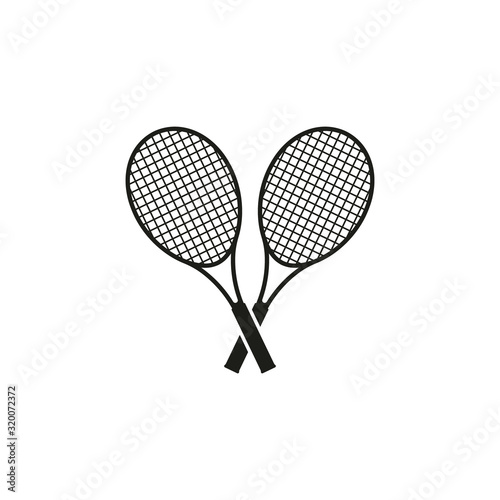 Tennis rackets icon. Vector. Isolated. 
