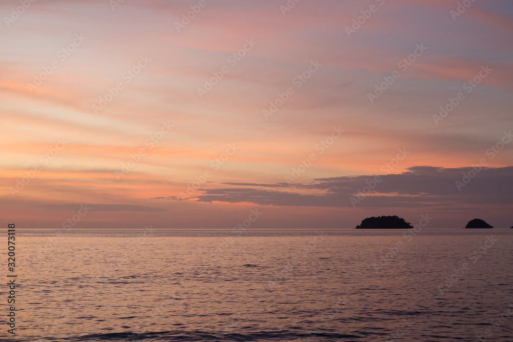 Sea pink sunset. Beautiful color clouds. Sea pink sunset. Beautiful color clouds.