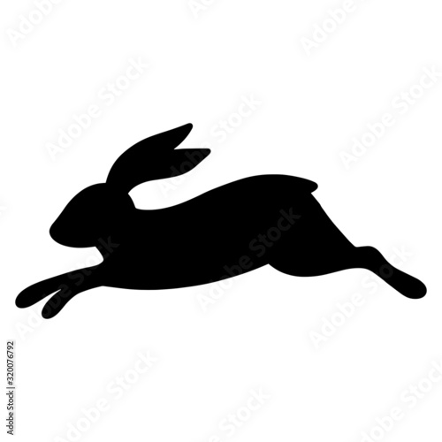 Vector rabbit. Easter vector illustration. Silhouette of rabbit