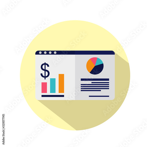 Free Download Business icon. Data analysis flat icon illustration  - GFXLoad