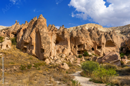 Cave town in Zelve Valley  Cappadocia in Turkey.