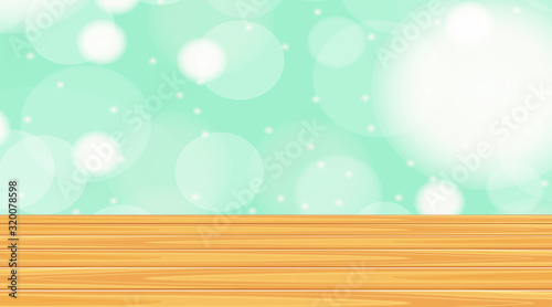 Background template with bright wall color and wooden floor