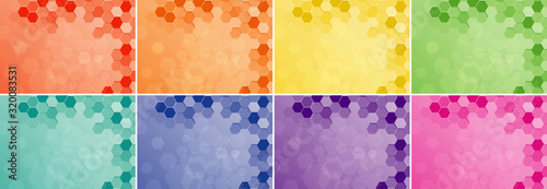 Background design with hexagon patterns