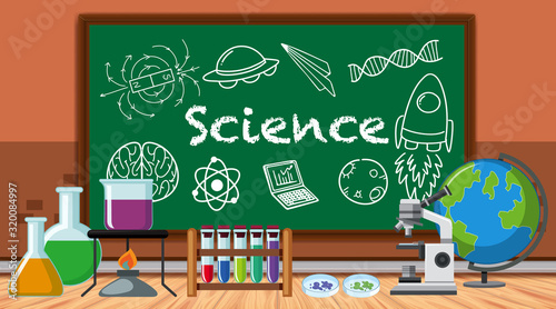 Science lab with many equipments