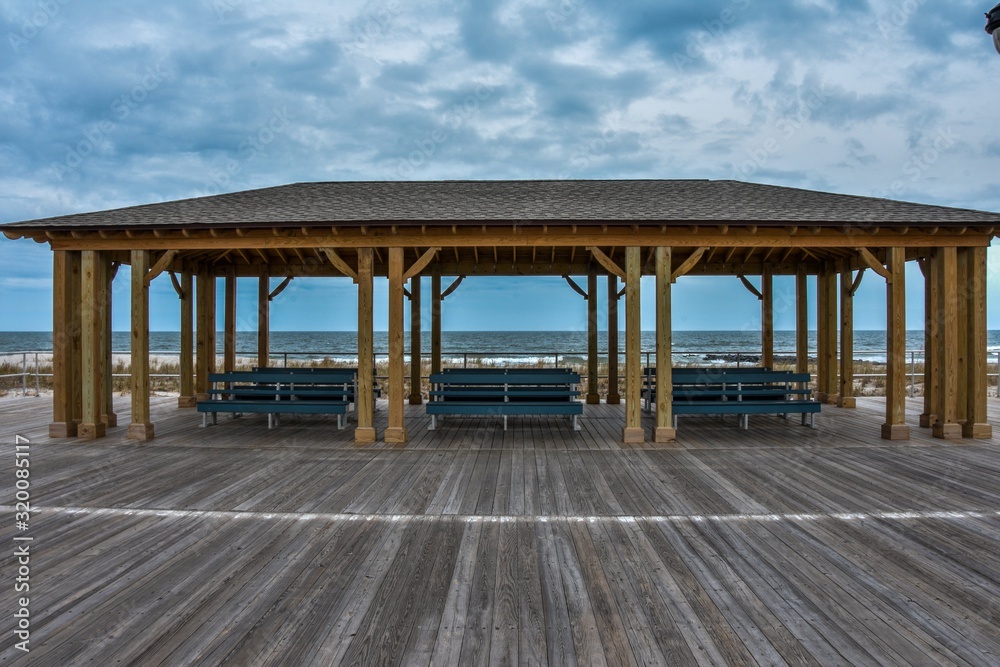 Pavillion on boardwalk