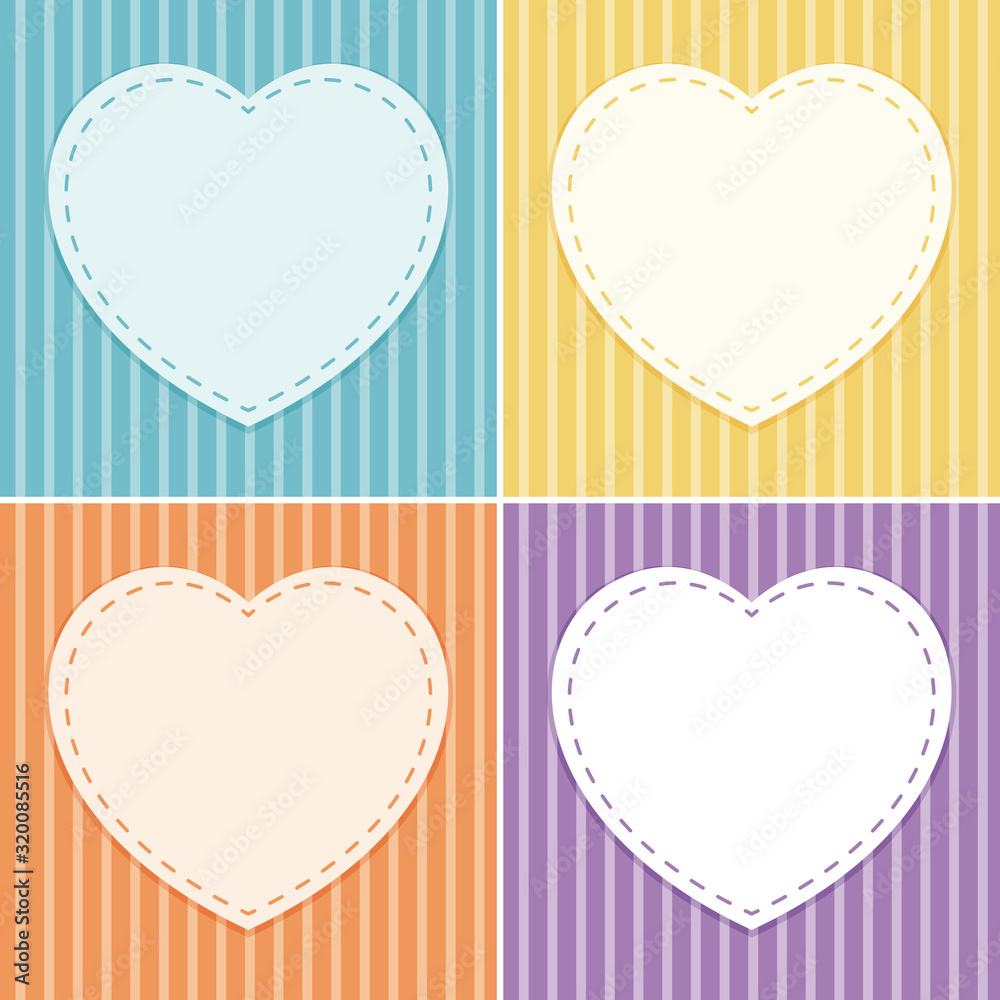 Background template with heart frame