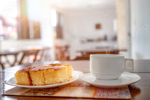 Coffee with delicious cake 