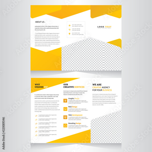 creative trifold business brochure design