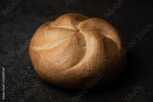 Crusty round bread rolls, known as Kaiser or Vienna rolls